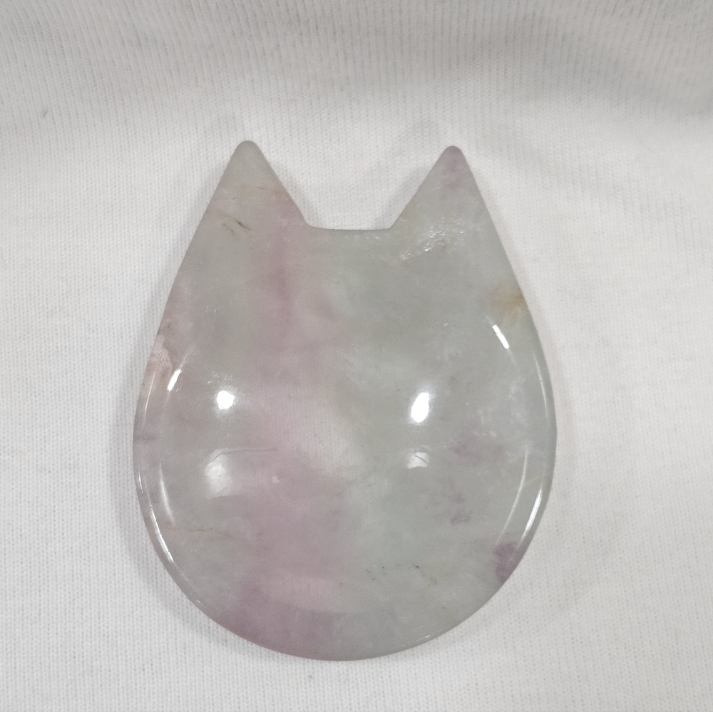 Rainbow Fluorite Crystal Cat Bowl